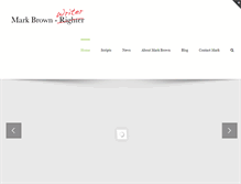 Tablet Screenshot of markbrownwriter.com